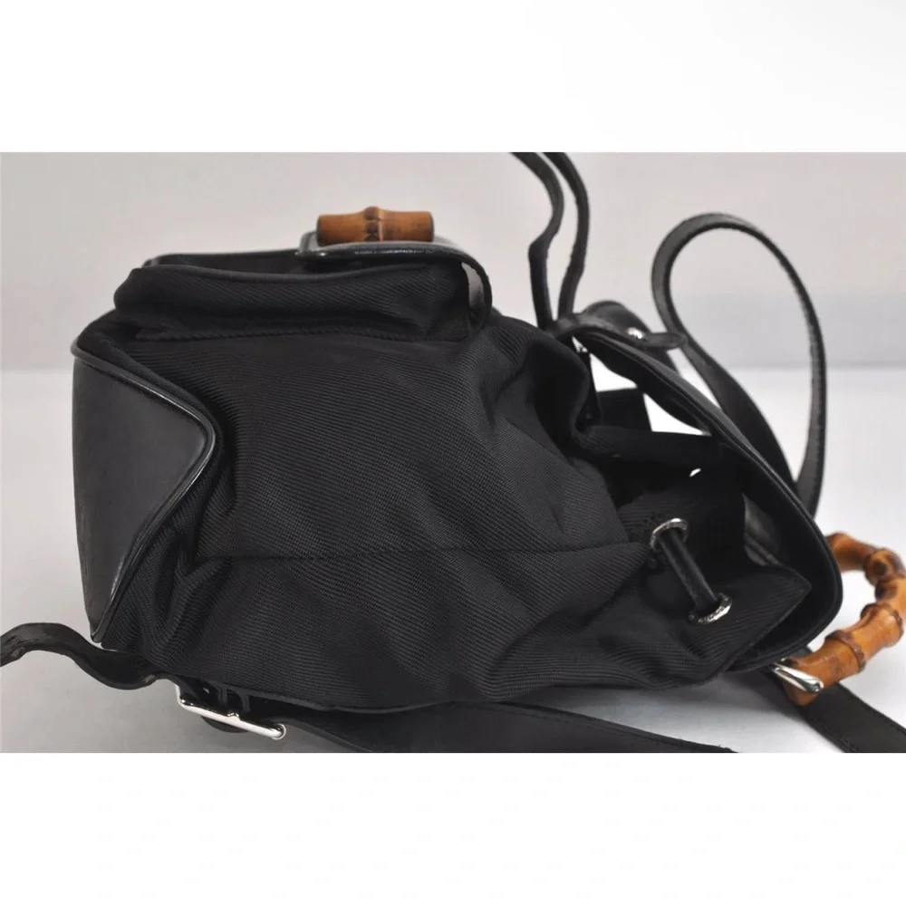 Gucci Black Backpack with Bamboo Handle Mini - Picture 4 of 10